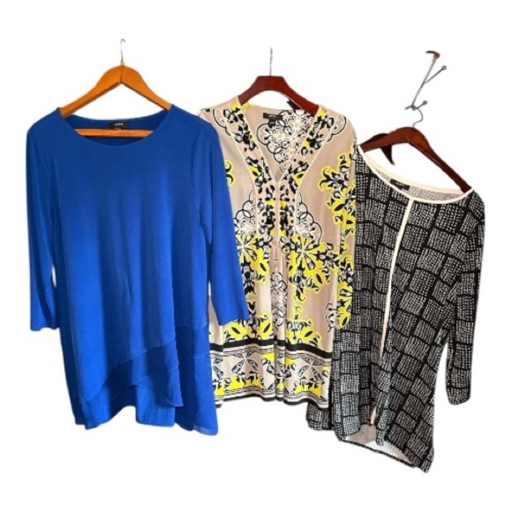 BUNDLE Alfani Lot of 4 Women's Stylish Chic Tunic Tops Large